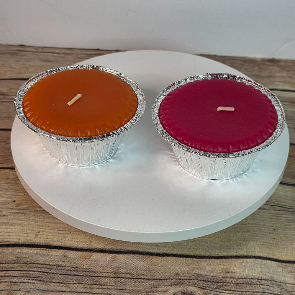 Mini Pie Shaped Candles By Target Bullseye  Pumpkin Pie & Honey Apple Scents  Se